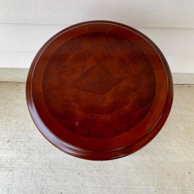 LOT 37 G: Dark Wood Plant Stand & Mahogany w/ Marble Top Plant Stand