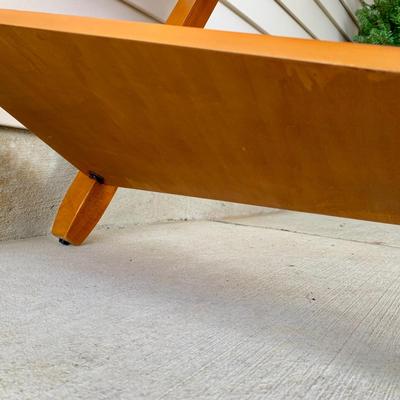 LOT 39 G: Hammary Furniture Oak Home Theatre Table & White Clad Storage Cabinet