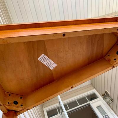 LOT 39 G: Hammary Furniture Oak Home Theatre Table & White Clad Storage Cabinet