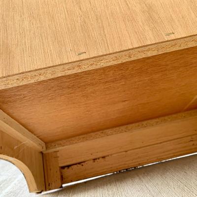 LOT 39 G: Hammary Furniture Oak Home Theatre Table & White Clad Storage Cabinet