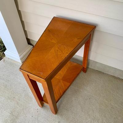 LOT 39 G: Hammary Furniture Oak Home Theatre Table & White Clad Storage Cabinet