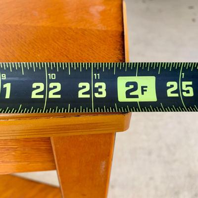 LOT 39 G: Hammary Furniture Oak Home Theatre Table & White Clad Storage Cabinet