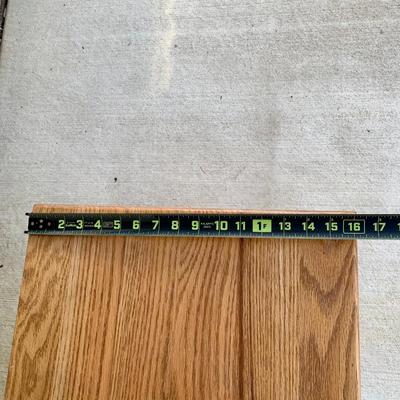 LOT 39 G: Hammary Furniture Oak Home Theatre Table & White Clad Storage Cabinet