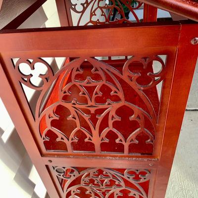 LOT 41 G: Design Toscano Thomas Aquinas Gothic Tracery Bookshelf / Display Stand