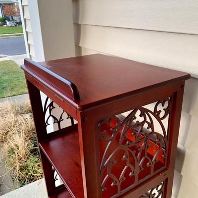 LOT 41 G: Design Toscano Thomas Aquinas Gothic Tracery Bookshelf / Display Stand