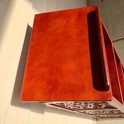 LOT 41 G: Design Toscano Thomas Aquinas Gothic Tracery Bookshelf / Display Stand