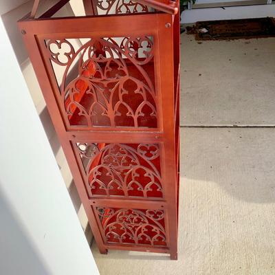 LOT 41 G: Design Toscano Thomas Aquinas Gothic Tracery Bookshelf / Display Stand
