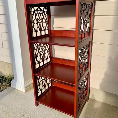 LOT 41 G: Design Toscano Thomas Aquinas Gothic Tracery Bookshelf / Display Stand