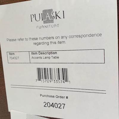 LOT 42 G: Pulaski Furniture Accent Lamp Table