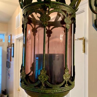 LOT 43 L: Design Toscano Crown Royale Wall Hanging Pendant Lantern