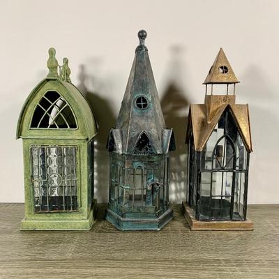 LOT 44 B: Glass Lined Metal Architectural Lantern Collection