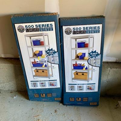 LOT 47 G: 2 NIP Space Solutions 500 Series 5 Tier Shelving Units