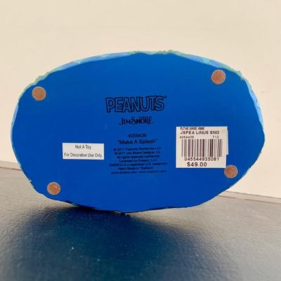 LOT 50 L: Snoozin' Snoopy Lenox Treasure Box, Peanuts Animated Musical Table Piece, Jim Shore Peanuts "Make A Splash"...