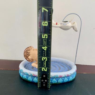 LOT 50 L: Snoozin' Snoopy Lenox Treasure Box, Peanuts Animated Musical Table Piece, Jim Shore Peanuts "Make A Splash"...