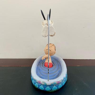 LOT 50 L: Snoozin' Snoopy Lenox Treasure Box, Peanuts Animated Musical Table Piece, Jim Shore Peanuts "Make A Splash"...