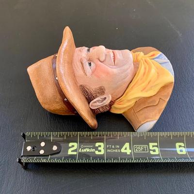 LOT 52 L: Signed Bossons Legend Lane "Westerner" John Wayne Chalkware Head