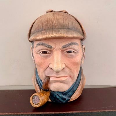 LOT 53 L: Bossons Legend Products Sherlock Holmes & Signed Groucho Marx Chalkware Heads