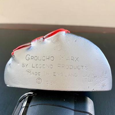 LOT 53 L: Bossons Legend Products Sherlock Holmes & Signed Groucho Marx Chalkware Heads