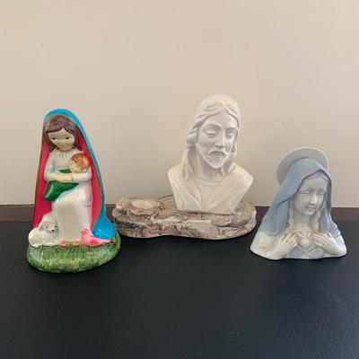 LOT 56 L: Religious Collection: 1987 Edward J. Reese Candle Holder & More