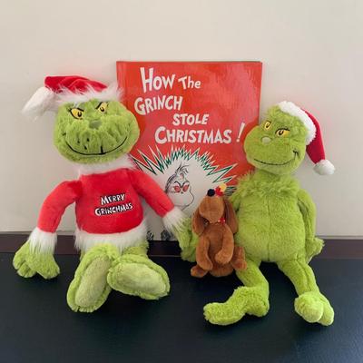 LOT 57 L: How The Grinch Stole Christmas Collection: Book & Stuffed Animals