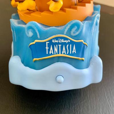 LOT 58 L: Disney's Fantasia Collection: 2016 & 2020 Ornaments, Showcase Collection Sorcerer Mickey And Brooms Snowglobe, &...