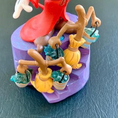 LOT 58 L: Disney's Fantasia Collection: 2016 & 2020 Ornaments, Showcase Collection Sorcerer Mickey And Brooms Snowglobe, &...