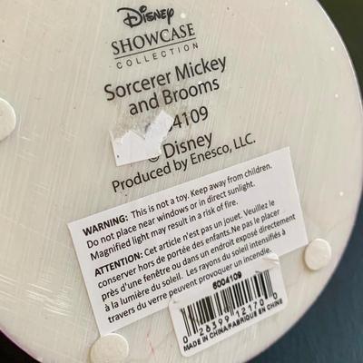 LOT 58 L: Disney's Fantasia Collection: 2016 & 2020 Ornaments, Showcase Collection Sorcerer Mickey And Brooms Snowglobe, &...