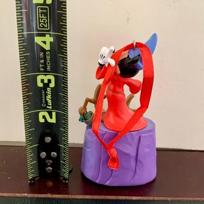 LOT 58 L: Disney's Fantasia Collection: 2016 & 2020 Ornaments, Showcase Collection Sorcerer Mickey And Brooms Snowglobe, &...