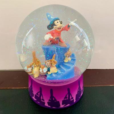LOT 58 L: Disney's Fantasia Collection: 2016 & 2020 Ornaments, Showcase Collection Sorcerer Mickey And Brooms Snowglobe, &...