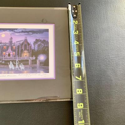 LOT 59 L: Disney Collection: 2015 Haunted Mansion "Vacation Memories" Signed Print by Larry Dotson, 1982 Figment Epcot Center...