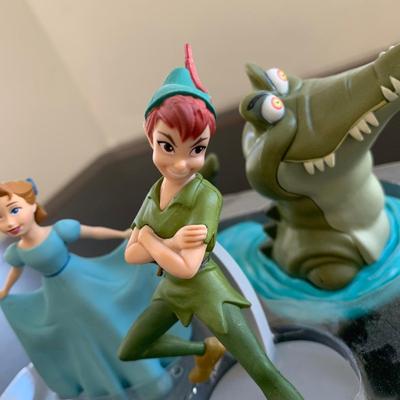 LOT 61 L: Disney Collection: Peter Pan Figurine Set, 2018 Peter Pan Ornament, & 2019 Light Up Jiminy Cricket Ornament