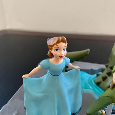 LOT 61 L: Disney Collection: Peter Pan Figurine Set, 2018 Peter Pan Ornament, & 2019 Light Up Jiminy Cricket Ornament