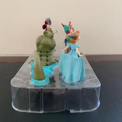 LOT 61 L: Disney Collection: Peter Pan Figurine Set, 2018 Peter Pan Ornament, & 2019 Light Up Jiminy Cricket Ornament