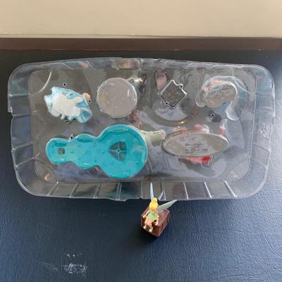 LOT 61 L: Disney Collection: Peter Pan Figurine Set, 2018 Peter Pan Ornament, & 2019 Light Up Jiminy Cricket Ornament