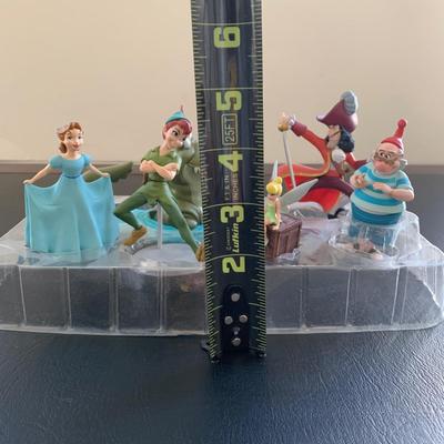 LOT 61 L: Disney Collection: Peter Pan Figurine Set, 2018 Peter Pan Ornament, & 2019 Light Up Jiminy Cricket Ornament