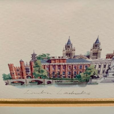 LOT 62 L: Signed Painting "London Landmarks" by Matthew Cook