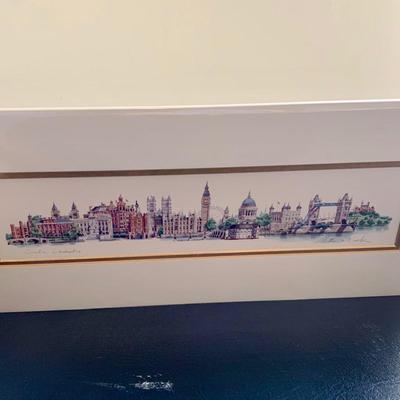 LOT 62 L: Signed Painting "London Landmarks" by Matthew Cook