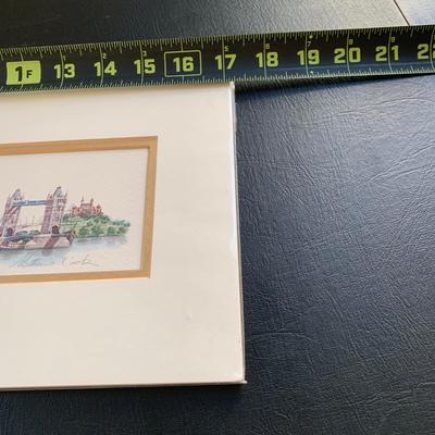 LOT 62 L: Signed Painting "London Landmarks" by Matthew Cook