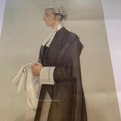 LOT 70 B: Framed Vanity Fair Cartoon of Henry Fielding Dickens by Spy; Signed by Cedrick Charles Dickens