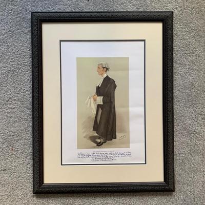 LOT 70 B: Framed Vanity Fair Cartoon of Henry Fielding Dickens by Spy; Signed by Cedrick Charles Dickens