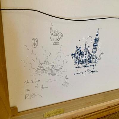 LOT 74 B: Framed, Numbered, & Signed "London" by Thomas Kinkade Canvas Print