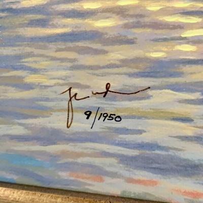 LOT 74 B: Framed, Numbered, & Signed "London" by Thomas Kinkade Canvas Print