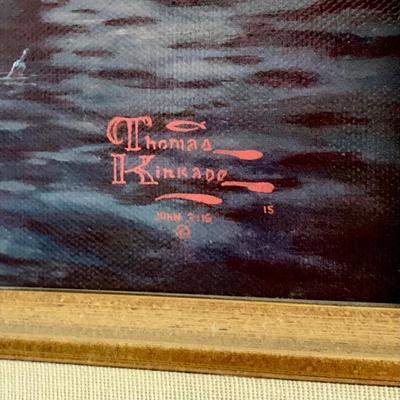 LOT 74 B: Framed, Numbered, & Signed "London" by Thomas Kinkade Canvas Print