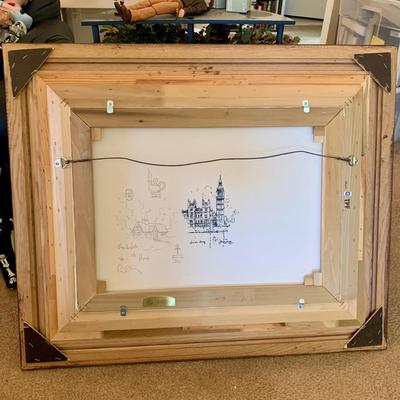 LOT 74 B: Framed, Numbered, & Signed "London" by Thomas Kinkade Canvas Print