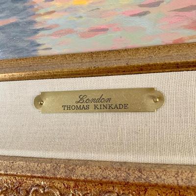 LOT 74 B: Framed, Numbered, & Signed "London" by Thomas Kinkade Canvas Print