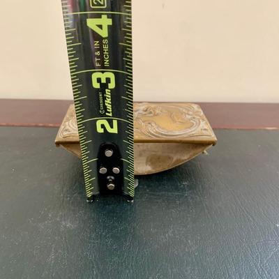 LOT 76 L: Antique French Art Nouveau Miniature Box & Rocking Ink Blotter, Jennings Brothers Ink Well, & More