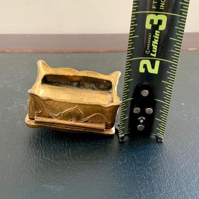 LOT 76 L: Antique French Art Nouveau Miniature Box & Rocking Ink Blotter, Jennings Brothers Ink Well, & More