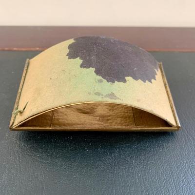 LOT 76 L: Antique French Art Nouveau Miniature Box & Rocking Ink Blotter, Jennings Brothers Ink Well, & More