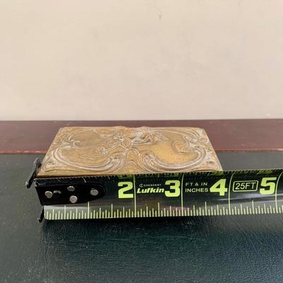 LOT 76 L: Antique French Art Nouveau Miniature Box & Rocking Ink Blotter, Jennings Brothers Ink Well, & More