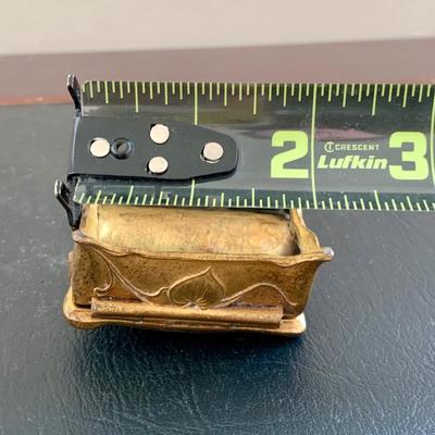 LOT 76 L: Antique French Art Nouveau Miniature Box & Rocking Ink Blotter, Jennings Brothers Ink Well, & More